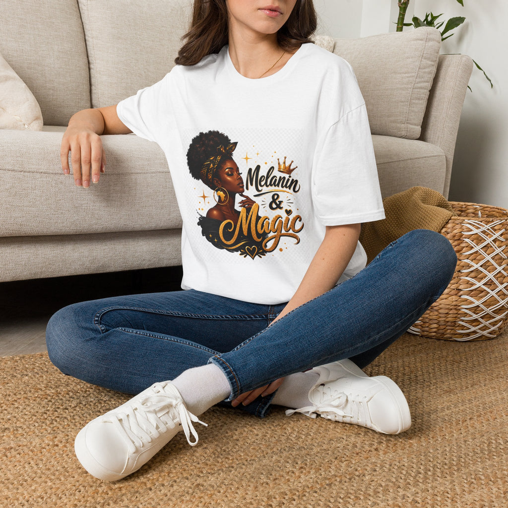 Melanin & Magic T-Shirt — Afrocentric Pride Graphic Tee