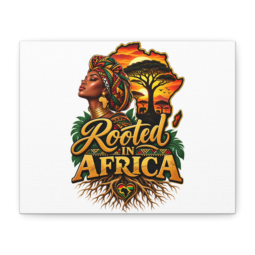 Rooted in Africa Matte Canvas Wall Art — Afrocentric Stretched Canvas